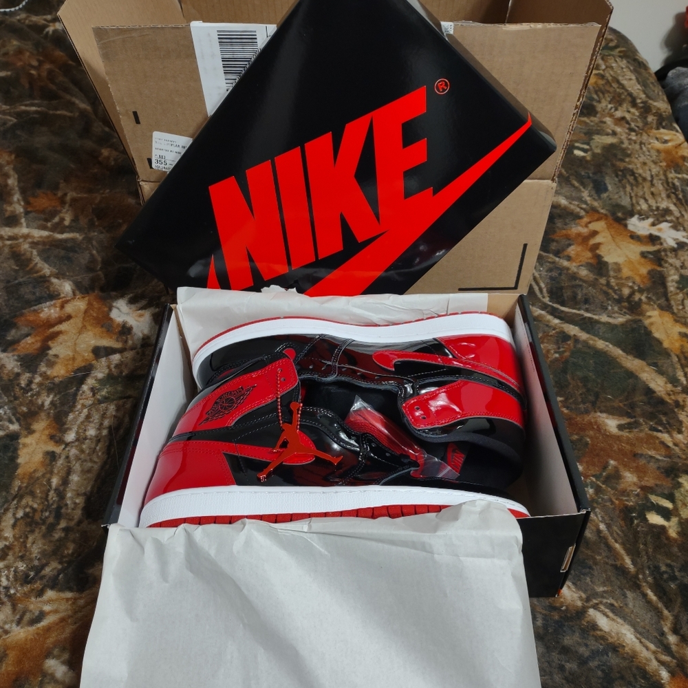 Air Jordan 1 OG Retro High Patent Bred Size Men's US 9.5